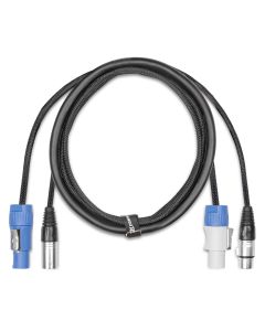 Cordon combiné audio Power B - XLR femelle / Connecteur Power A - XLR mâle 1,5 m - CX05-1