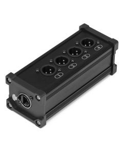 Splitter DMX avec entrée RJ45 vers 4 sorties XLR 3 pôles mâle - CX185