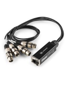 Splitter RJ45 vers 4 x XLR3 femelle pour DMX ou signal audio - CX192