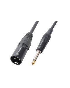 Cordon audio XLR mâle / jack 6,35 mâle mono, 1,5 m, noir - CX38-1