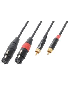 Cordon audio 2 x XLR femelle / 2 x RCA mâle, 1,5 m - CX68-1