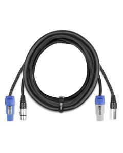 Cordon combiné DMX Alimentation - Powercon B +  XLR mâle / Powercon A + XLR femelle 5 m - CX11-5