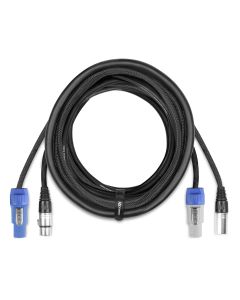 Cordon combiné DMX Alimentation - Powercon B +  XLR mâle / Powercon A + XLR femelle 10 m - CX11-10