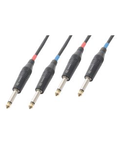 Cordon audio 2 x jack 6,35 mâle mono / 2 x jack 6,35 mâle mono, 5 m - CX72-5