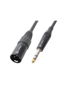 Cordon audio XLR mâle / jack 6,35 mâle stéréo, 15 m - CX44-15