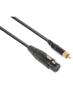 Cordon audio XLR femelle / RCA mâle, 15 cm - CX136