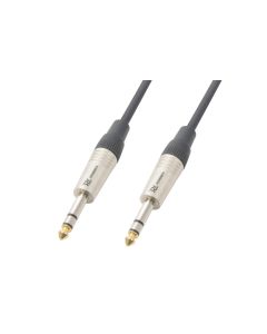 Cordon audio jack 6,35 mâle stéréo / jack 6,35 mâle stéréo, 1,5 m - CX80-1