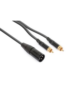 Cordon audio XLR mâle / 2 x RCA mâle, 1,5 m - CX58-1