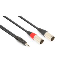 Cordon audio 2 x XLR mâle / jack 3,5 mâle stéréo, 1,5 m - CX322-1