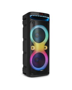 Karaoké enceinte 2 x 10", 160 W, batterie, BT, avec spectacle de lumières - PartyBox610