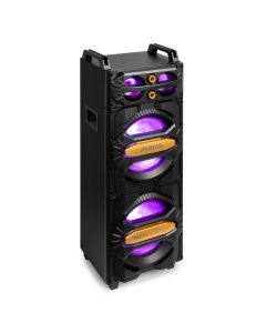 Enceinte active 10", 2 x, 800 W, lecteur multimédia, BT, effet LED - LIVE2102