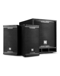 Système triphonique actif, 12" + 2 x 6,5", 1200 W, lecteur multimédia, BT, DSP