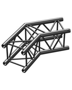 Structure aluminium carrée, angle 2 départs, 135°, noir - P30-C23