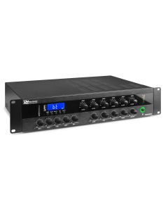 Amplificateur Public adress, 360 W, 100 V, 16 - 4 Ω, 6 zones, mixeur, FM/USB/SD/BT - PDW360