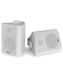 Enceinte Public adress, 100 V / 8 Ω, 100 W, 4", intérieur et extérieur IPX5, (paire), blanches - BC40V