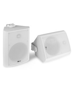 Enceinte Public adress, 100 V / 8 Ω, 150 W, 6,5", intérieur et extérieur, IPX5, (paire), blanches - BC65V