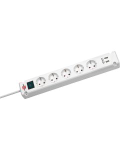 Multiprise de table&#44; 5 prises&#44; interrupteur&#44; USB