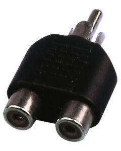 Adaptateur RCA mâle / 2 x RCA femelle