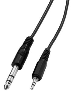 Cordon audio stéréo&#44; jack 3&#44;5 mâle / jack 6&#44;35 mâle stéréo&#44; 2 m