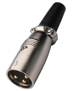 Fiche XLR mâle&#44; 3 pôles