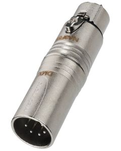 Adaptateur XLR 5 pôles mâle / XLR 3 pôles femelle - NEUTRIK