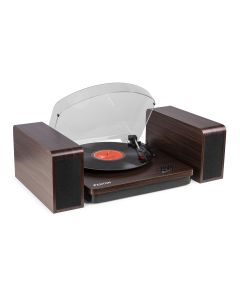 Platine disque avec enceintes&#44; bois sombre RP168DW