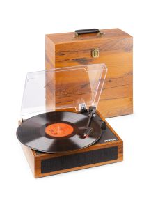 Platine disque&#44; avec valise de rangement en bois - RP170L