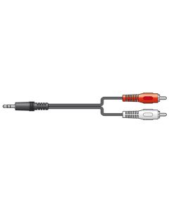 Cordon audio jack 3&#44;5 mâle stéréo / 2 x RCA mâle&#44; 2&#44;5 m&#44; vrac - CX400-2