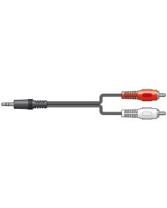 Cordon audio jack 3&#44;5 mâle stéréo / 2 x RCA mâle&#44; 1&#44;5 m&#44; vrac - CX405-1