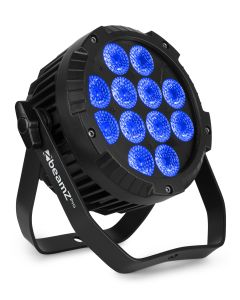 PAR à LED sur batterie&#44; 12 x 12 W 6-en-1 RGBWA-UV&#44; IP65&#44; alu - WBP1212IP