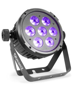 PAR à LED 7 x 10 W&#44; plat&#44; 6-in-1 RGBWA-UV - BT280