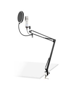 Micro studio&#44; condensateur&#44; set&#44; titane&#44; USB&#44; avec pied&#44; bonette et cordon - CMS320S