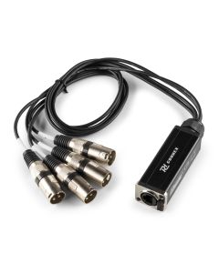 Splitter RJ45 vers 4 x XLR3 mâle pour DMX ou signal audio - CX190