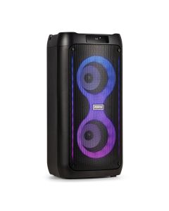 Karaoké enceinte 2 x 4&quot;&#44; 80 W&#44; batterie&#44; BT&#44; microphone&#44; avec spectacle de lumières - Core80